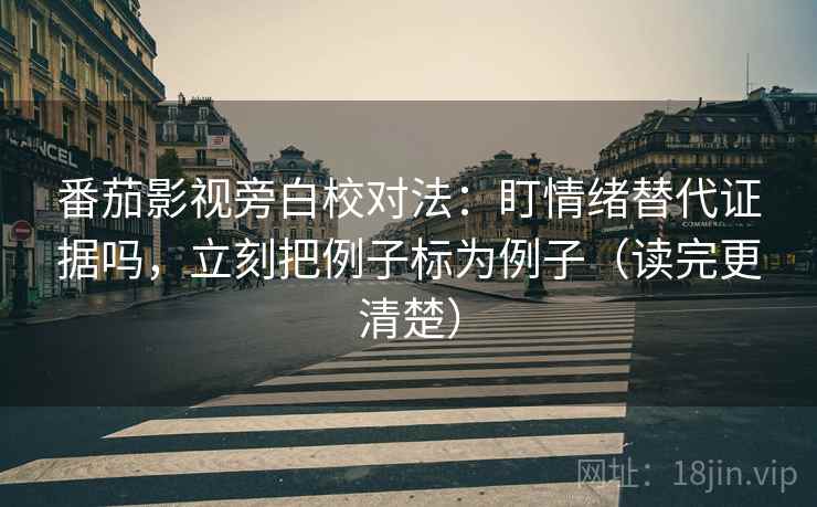 番茄影视旁白校对法：盯情绪替代证据吗，立刻把例子标为例子（读完更清楚）  第2张